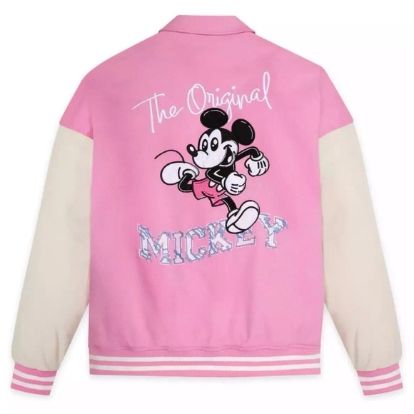 Her Universe Pink and Cream Mickey Mouse Varsity Jacket - Picture 2 of 4